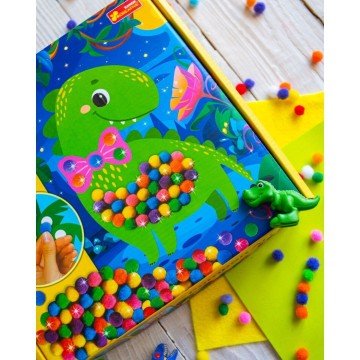 Фото5.Великий набір для творчості. Pompon Art. Дракончик