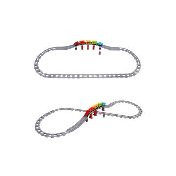 Фото5.Іграшка «Конструктор залізниця ТехноК», коробка 37.4х25х13.7 см