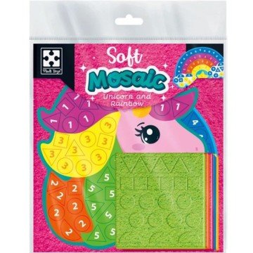 Фото5.Набір для творчості зі плюшевою мозаїкою «Єдиноріг та Веселка» укр