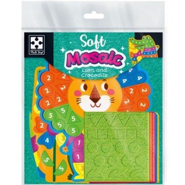 Фото5.Набір для творчості зі плюшевою мозаїкою «Лев та Крокодил» укр