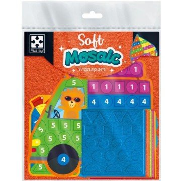 Фото5.Набір для творчості зі плюшевою мозаїкою «Транспорт» укр