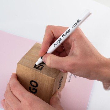 Фото9.Маркери акрилові, набір 12шт, Kite Creative