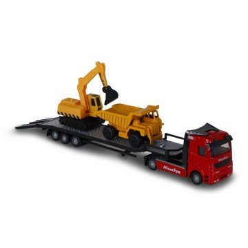 Фото5.Ігровий набір - АВТОПЕРЕВІЗНИК (автоперевізник, самоскид, екскаватор, акс.)