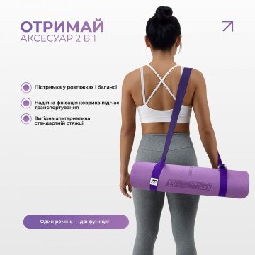 Фото5.Набір для йоги та фітнесу EasyFit Polarity Set: килимок, два блоки та ремінь (padma) EasyFit (297536