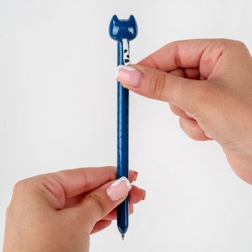 Фото6.Ручка кулькова автоматична Funny cat, синя