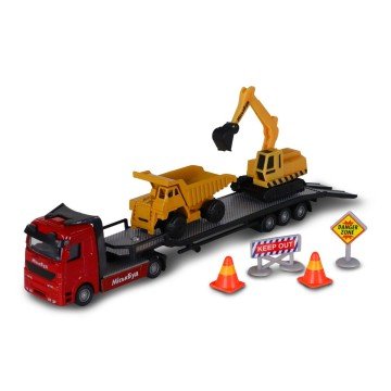 Фото6.Ігровий набір - АВТОПЕРЕВІЗНИК (автоперевізник, самоскид, екскаватор, акс.)