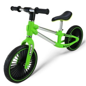 Фото6.Велобіг сталевий, колеса 12 дюймів PU,зелений (у короб. 63*16*43 см)