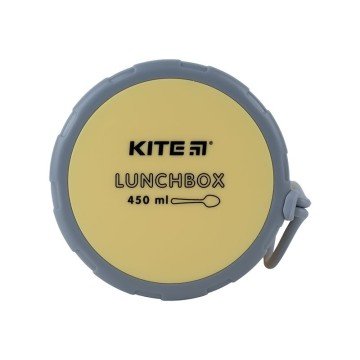 Фото7.Ланчбокс круглий 450 мл, жовтий Kite (272285)