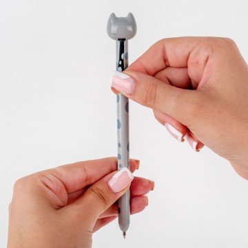 Фото7.Ручка кулькова автоматична Funny cat, синя