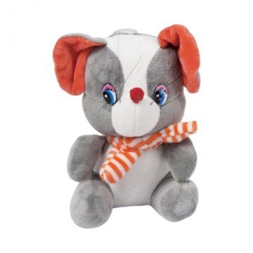 Фото1.Мʼяка іграшка Мишка з бантом 15 см (сірий)