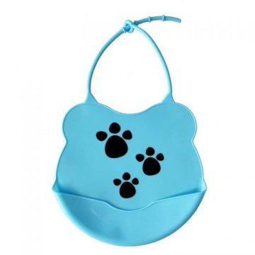 Фото1.Слинявчик силіконовий, блакитний