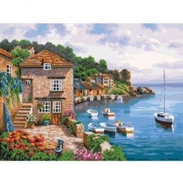 Фото1.Картина за номерами + Алмазна мозаїка 