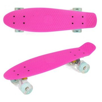Фото1.Пенні Борд з колесами, що світяться, малиновий