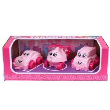 Фото1.Набір транспорту рожевий