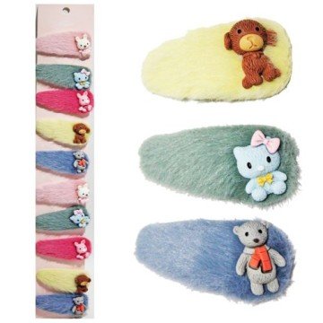 Фото1.Заколки хутряні, вид 2 (10 шт)