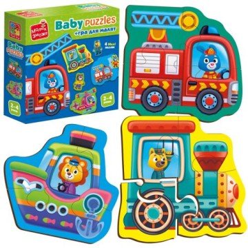 Фото1.Пазли картонні (Maxi) Транспорт; Тварини