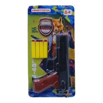 Фото1.Пістолет дитячий M-45PF, стріляє мʼякими поролоновими патронами на присосках