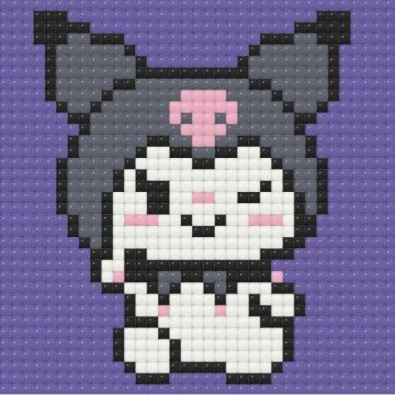 Фото1.Алмазна мозаїка (міні) Куромі (Kuromi), 10х10 см