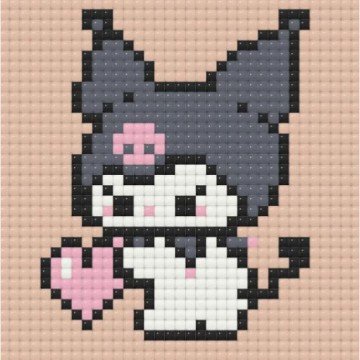 Фото1.Алмазна мозаїка (міні) Куромі (Kuromi), 10х10 см