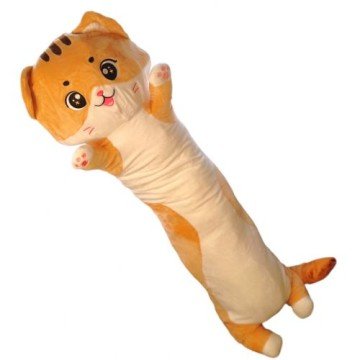 Фото1.Мʼяка іграшка-обіймашка Кіт батон рудий 110 см