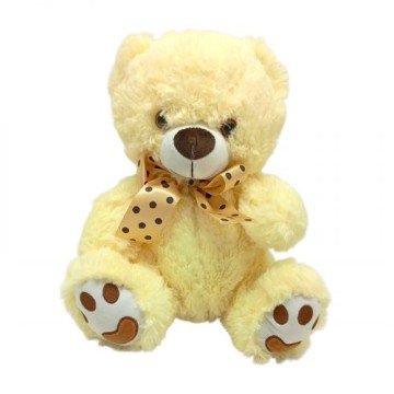 Фото1.Мʼяка іграшка ведмедик (КРЕМОВИЙ) 29 см.