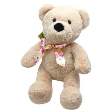 Фото1.Мʼяка іграшка Ведмедик Тедді 35 см (ПУДРОВИЙ)